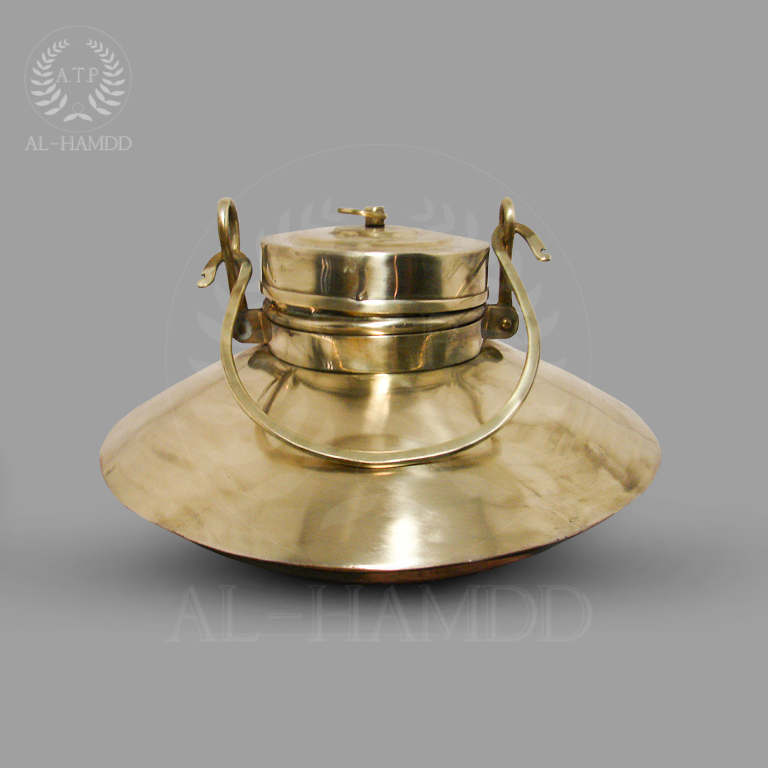 Roman Era Cacabus made of brass and promoted as an accessory used by the Roman era reenactors and history enthusiasts