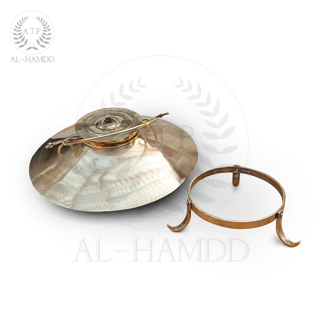 Roman Cooking pot with brass stand for reenactors and home decor